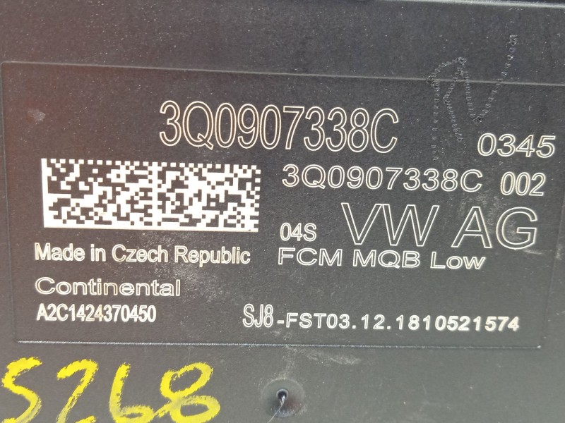 Recambio de modulo electronico para volkswagen t-roc (a11, d11) 1.6 tdi referencia OEM IAM 3Q0907338C  A2C1424370450