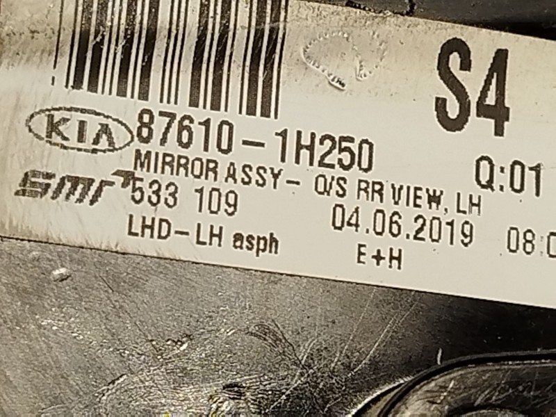 Recambio de retrovisor izquierdo para kia cee´d hatchback (ed) 1.6 crdi 90 referencia OEM IAM 876101H250  