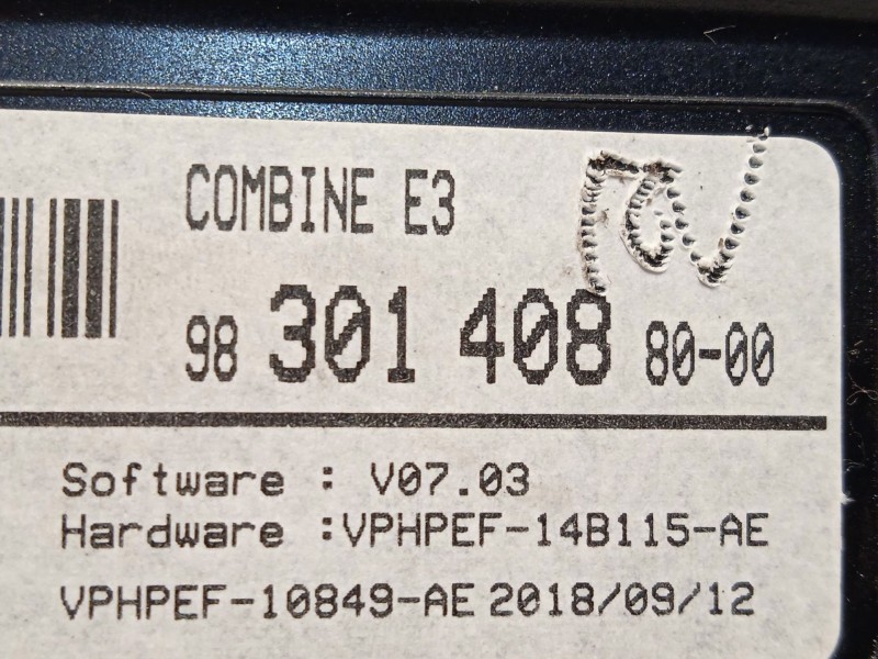 Recambio de cuadro instrumentos para citroën c4 cactus 1.5 bluehdi 120 referencia OEM IAM 9830140880 9830087680 