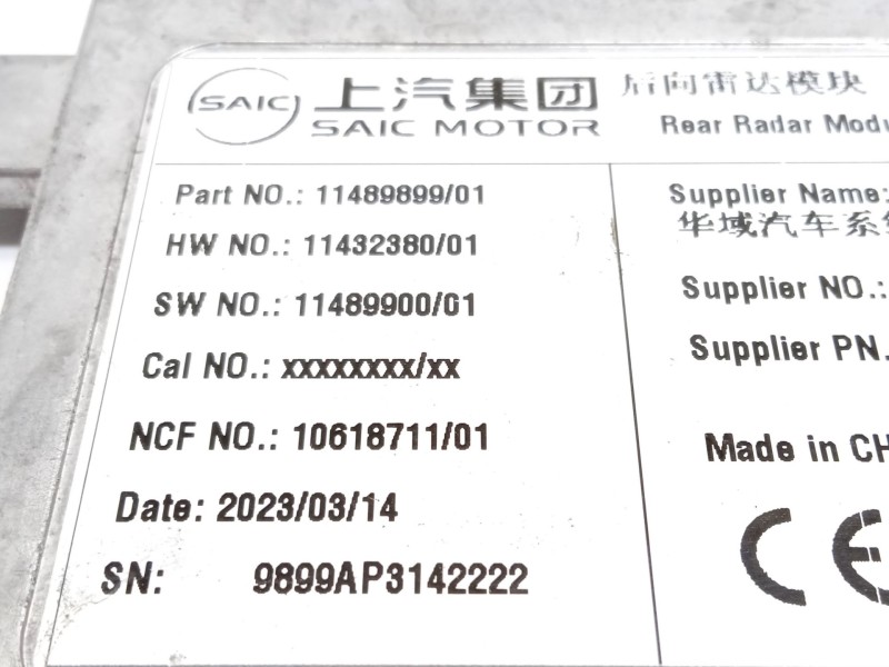 Recambio de sensor para mg mg zs suv 1.5 vti referencia OEM IAM 11489899  