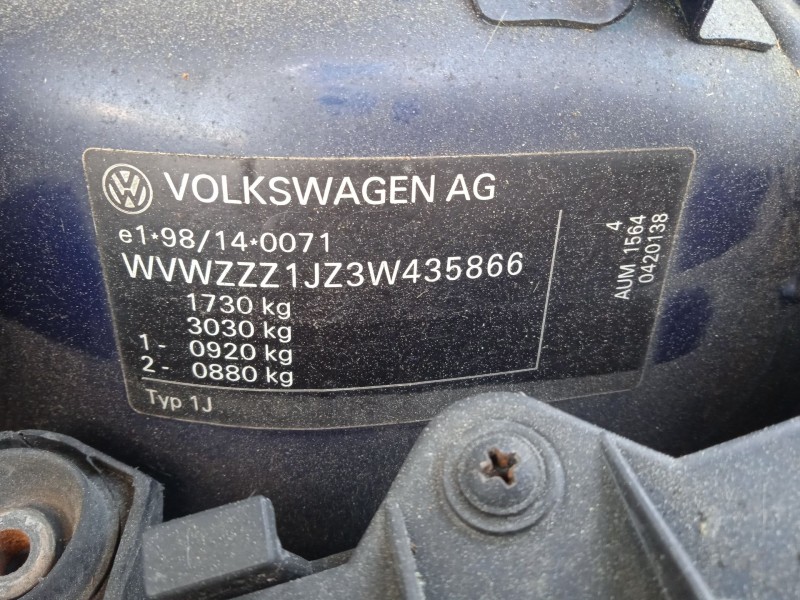 volkswagen golf iv variant (1j5) del año 2003