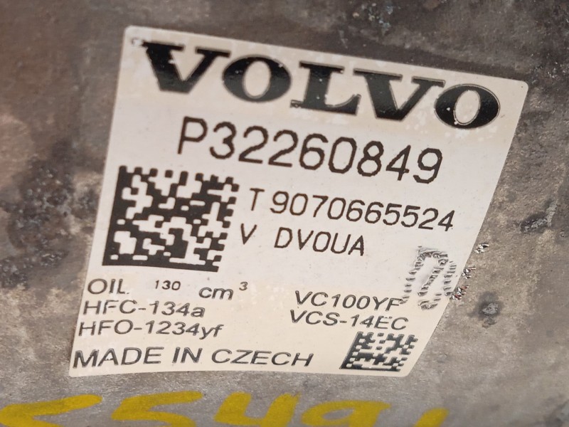 Recambio de compresor aire acondicionado para volvo xc40 (536) t3 referencia OEM IAM P32260849  32260849