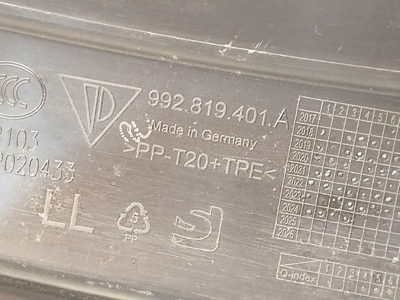 Recambio de moldura para porsche 911 descapotable (992) 3.8 turbo s (992650) referencia OEM IAM 992819401A 992819401AOK1 