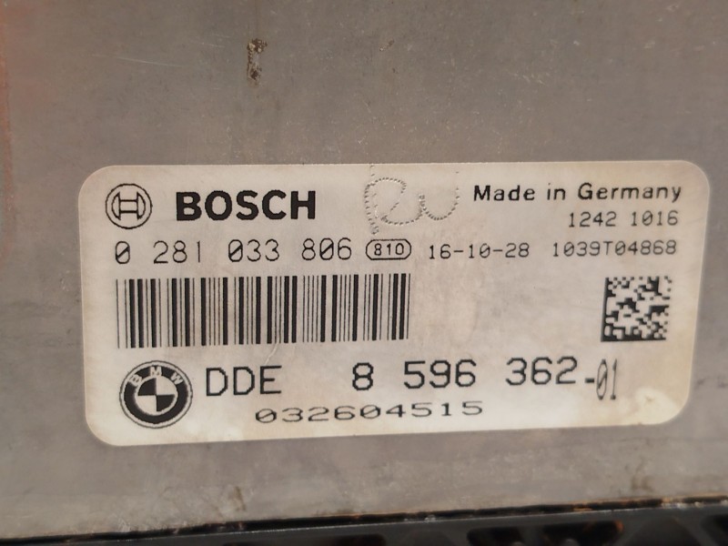 Recambio de centralita motor uce para bmw 1 (f20) 116 d referencia OEM IAM 8596362  0281033806