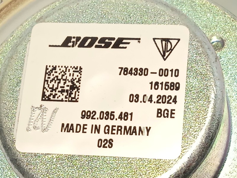 Recambio de altavoz para porsche 911 descapotable (992) 3.8 turbo s (992650) referencia OEM IAM 992035481  