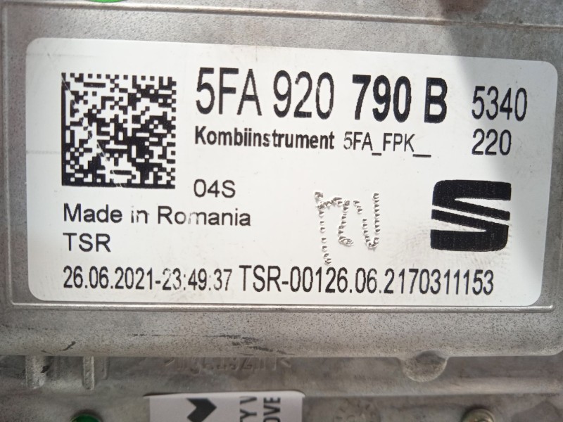 Recambio de cuadro instrumentos para cupra formentor (km7) 1.4 e-hybrid referencia OEM IAM 5FA920790B  