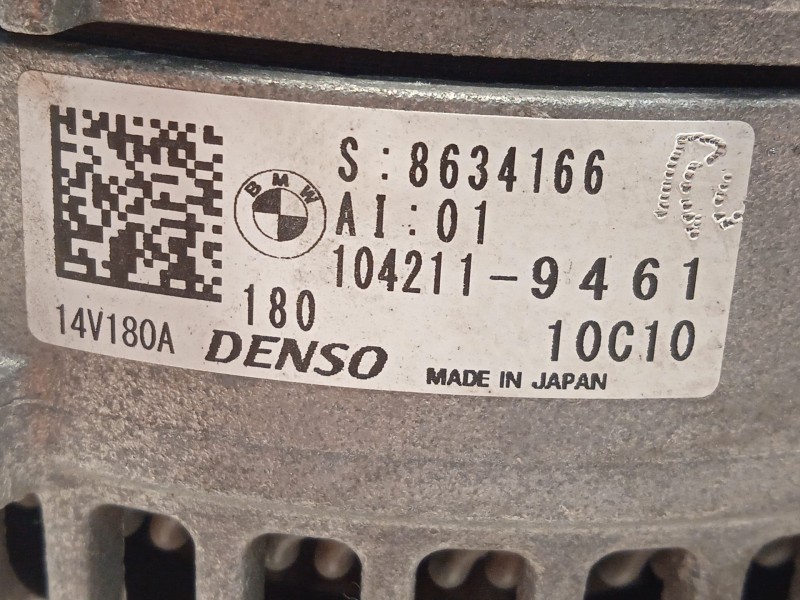Recambio de alternador para bmw 3 (g20, g80, g28) 318 d referencia OEM IAM 8634166 12318634166 1042119461