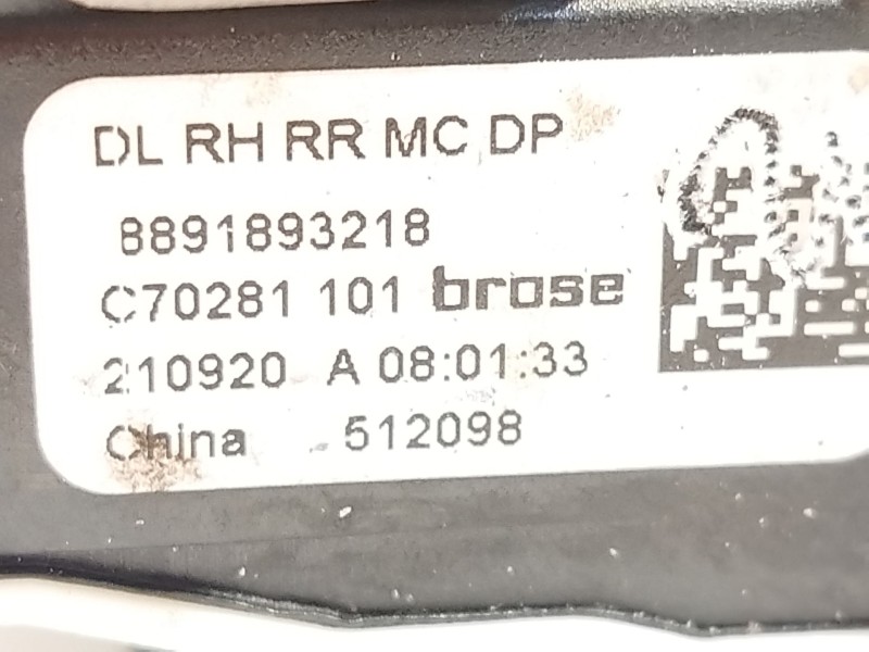 Recambio de cerradura puerta trasera derecha para lynk & co 01 phev referencia OEM IAM 8891893218  