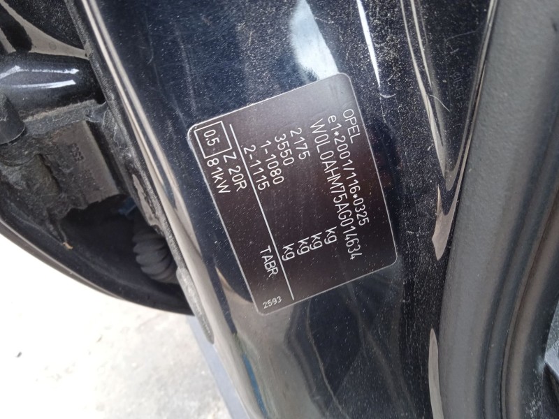 opel zafira / zafira family b (a05) del año 2009