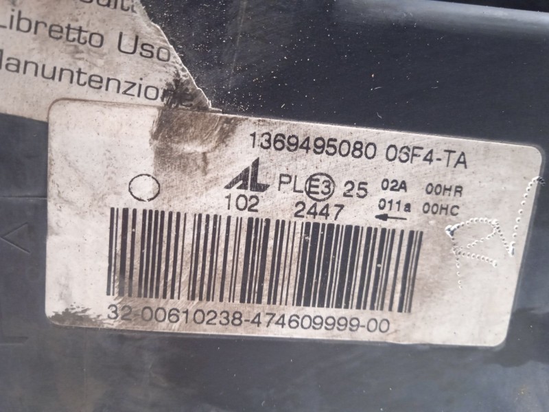 Recambio de faro derecho para fiat ducato furgoneta (250_) 130 multijet 2,3 d referencia OEM IAM 1369495080  