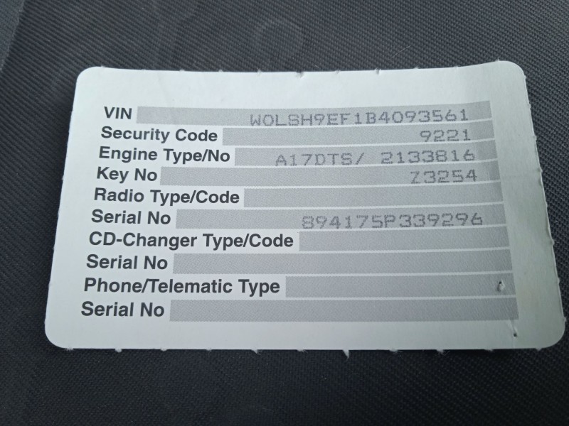 opel meriva b monospace (s10) del año 2010