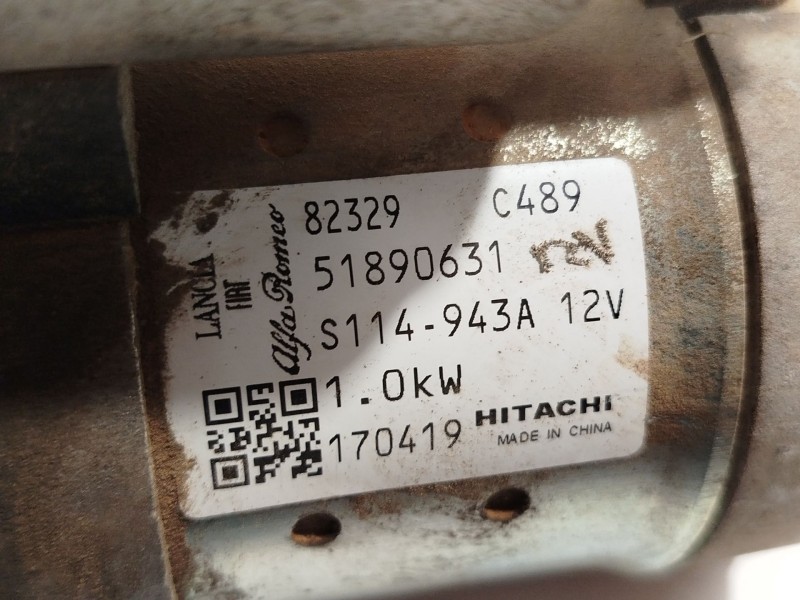 Recambio de motor arranque para fiat 500 (312_) 1.2 (312axa1a) referencia OEM IAM 51890631  S114943A