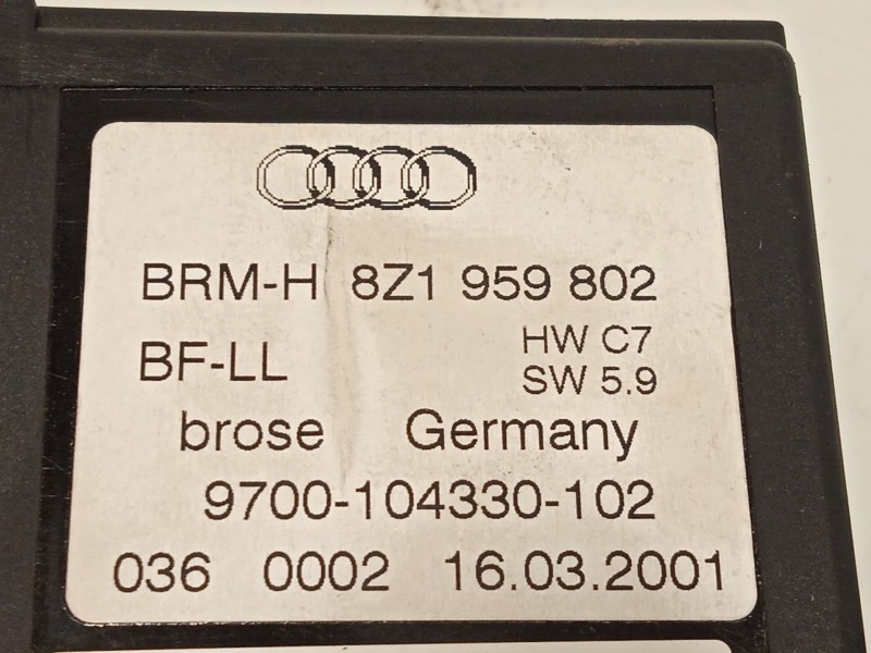 Recambio de elevalunas delantero derecho para audi a2 (8z0) 1.4 referencia OEM IAM 8Z1959802  