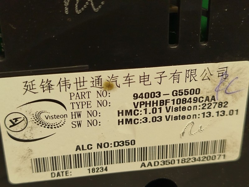 Recambio de cuadro instrumentos para kia niro (de) 1.6 gdi hybrid referencia OEM IAM 94003G5500  