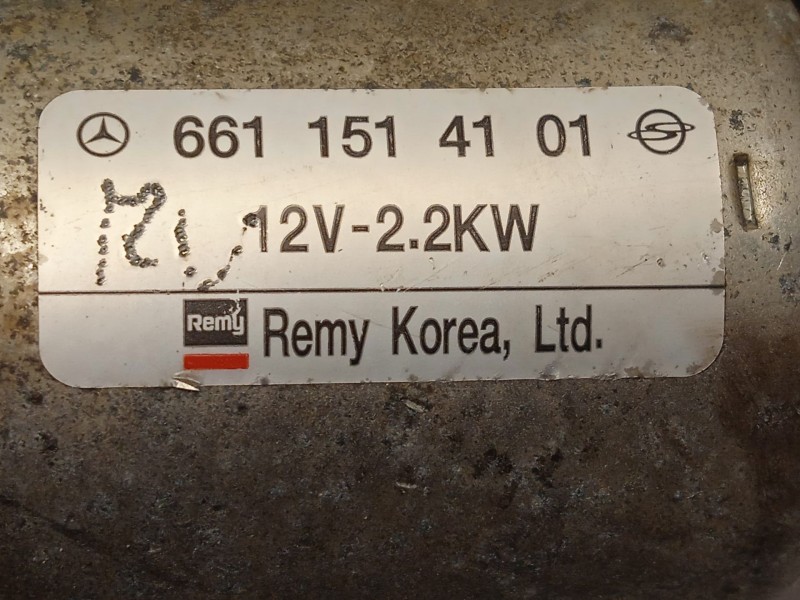 Recambio de motor arranque para ssangyong rodius i 2.7 xdi referencia OEM IAM 6611514101  