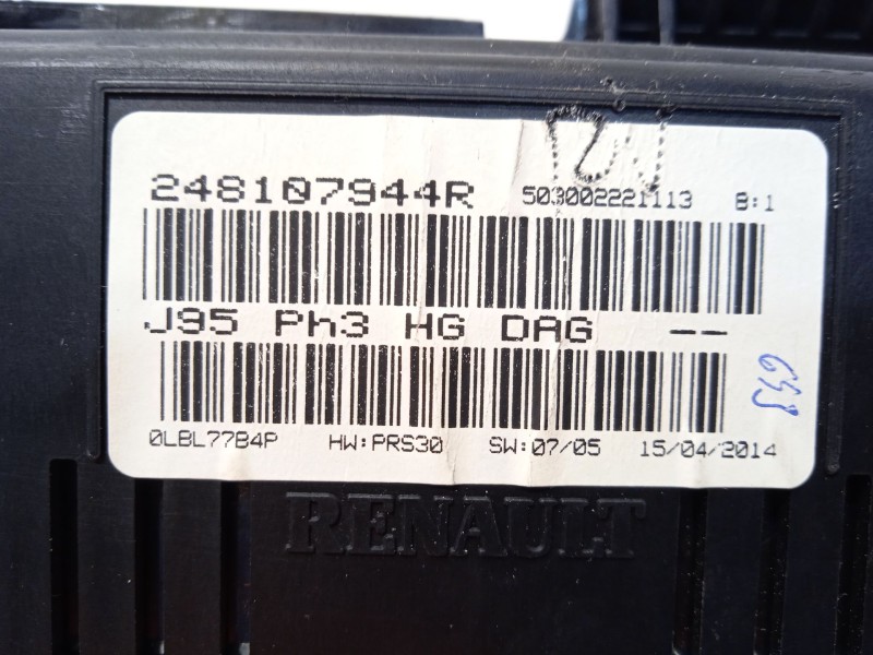Recambio de cuadro instrumentos para renault scénic iii (jz0/1_) 1.5 dci referencia OEM IAM 248107944R  