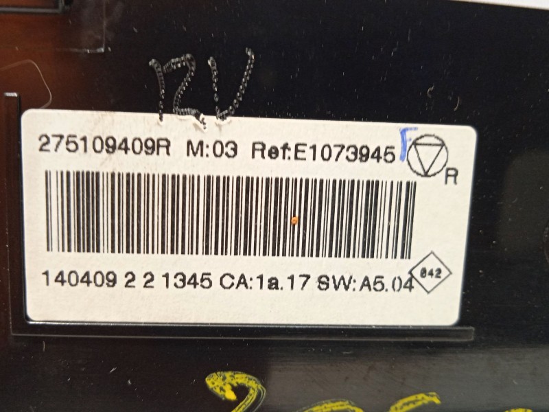 Recambio de mando climatizador para renault scénic iii (jz0/1_) 1.5 dci referencia OEM IAM 275109409R  