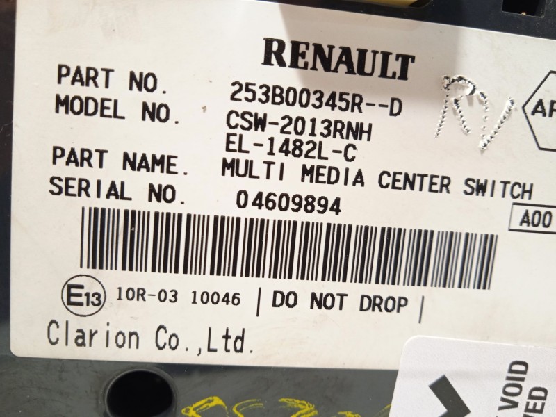 Recambio de mando multifuncion para renault scénic iii (jz0/1_) 1.5 dci referencia OEM IAM 253B00345R  