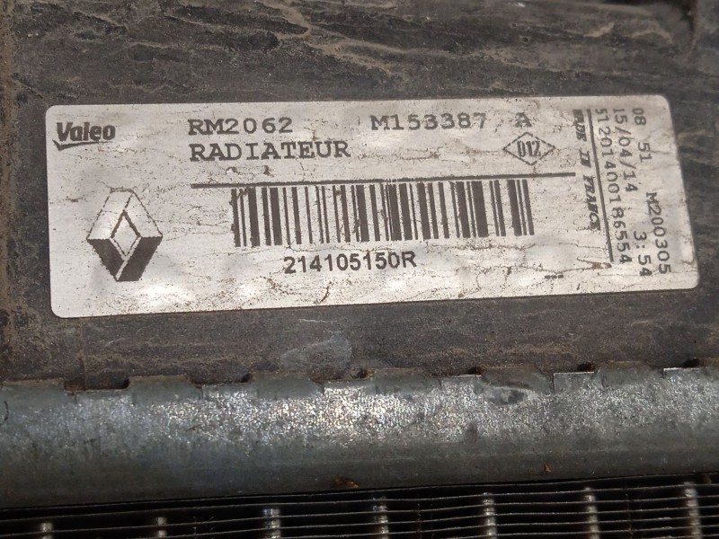 Recambio de radiador agua para renault scénic iii (jz0/1_) 1.5 dci referencia OEM IAM 214105150R  