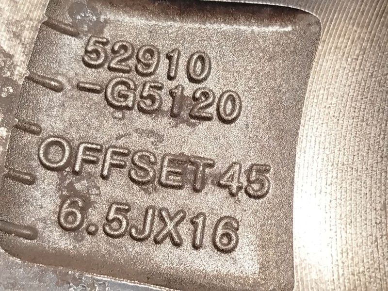 Recambio de llanta para kia niro (de) 1.6 gdi hybrid referencia OEM IAM 52910G5120  