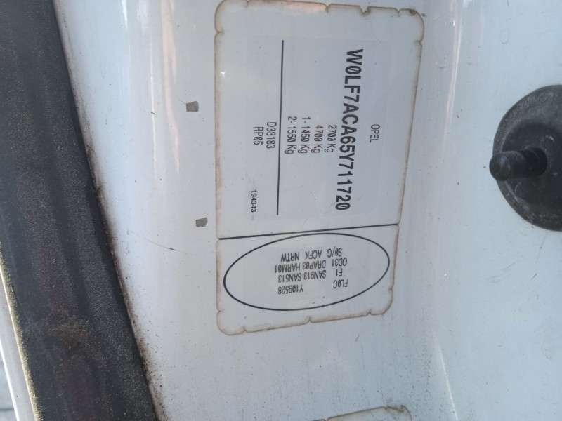 opel vivaro a furgoneta (x83) del año 2005