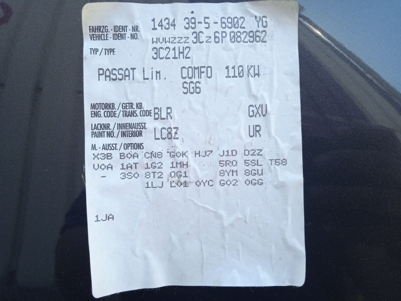 volkswagen passat b6 (3c2) del año 2005