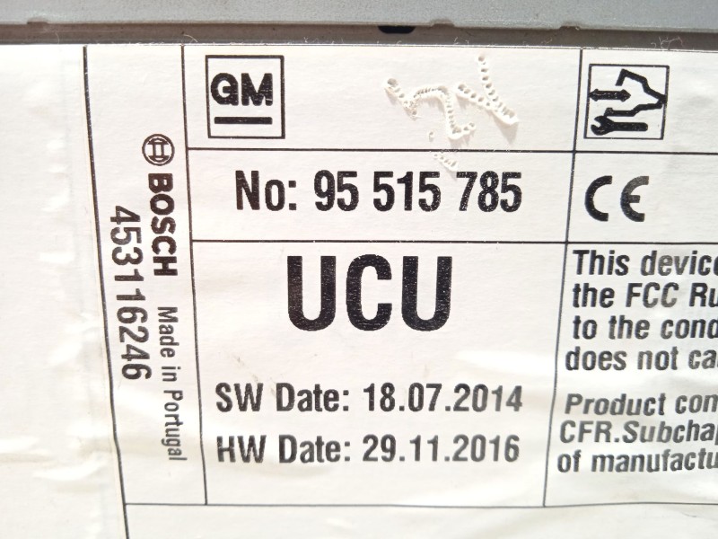 Recambio de sistema audio / radio cd para chevrolet orlando (j309) 2.0 d referencia OEM IAM 95515785  