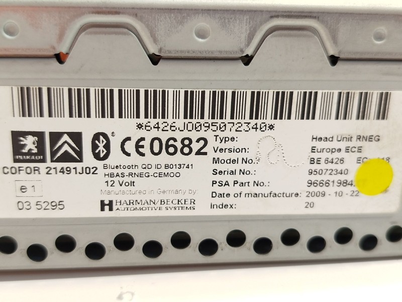 Recambio de sistema navegacion gps para peugeot 5008 (0u_, 0e_) 1.6 16v referencia OEM IAM 96661984XT  