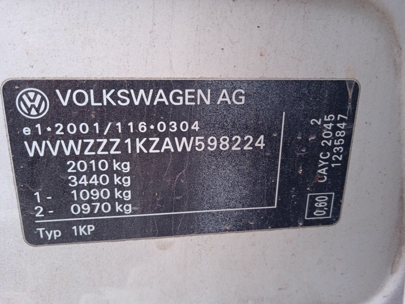 volkswagen golf plus v (5m1, 521) del año 2010