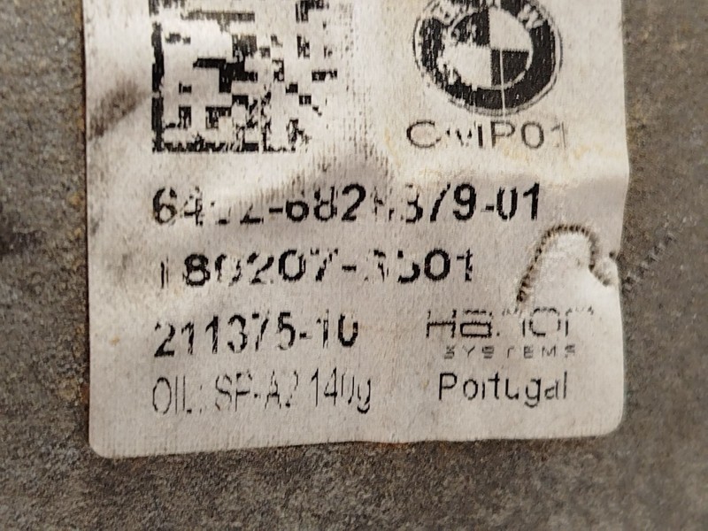 Recambio de compresor aire acondicionado para mini mini (f56) cooper referencia OEM IAM 64525A5C712  