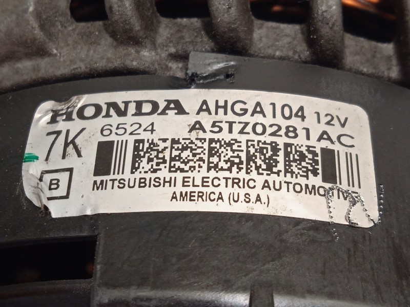 Recambio de alternador para honda hr-v (ru) 1.5 (ru1) referencia OEM IAM AHGA104 3110055AZ01 5TZ0281AC