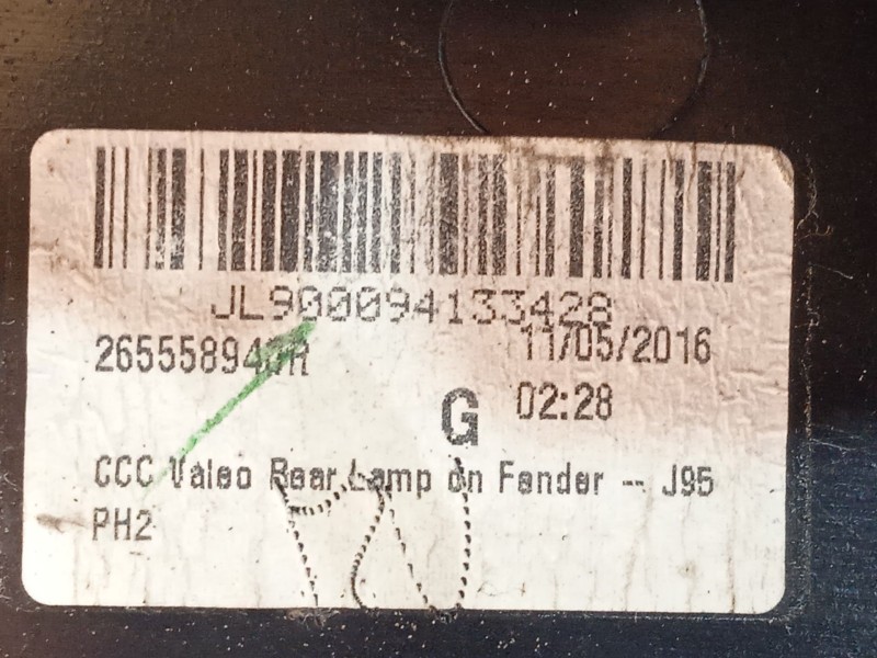 Recambio de piloto trasero izquierdo para renault scénic iii (jz0/1_) 1.2 tce referencia OEM IAM 265558940R 265550386R 
