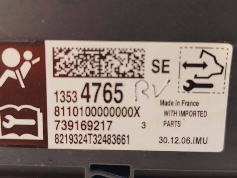 Recambio de centralita airbag para opel astra k (b16) 1.2 turbo (68) referencia OEM IAM 13534765  739169217