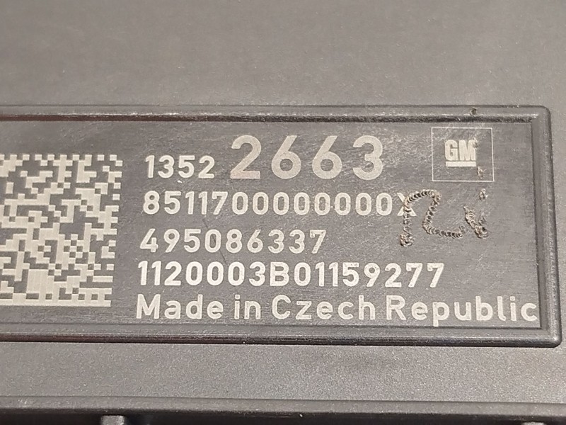 Recambio de modulo electronico para opel astra k (b16) 1.2 turbo (68) referencia OEM IAM 13522663  