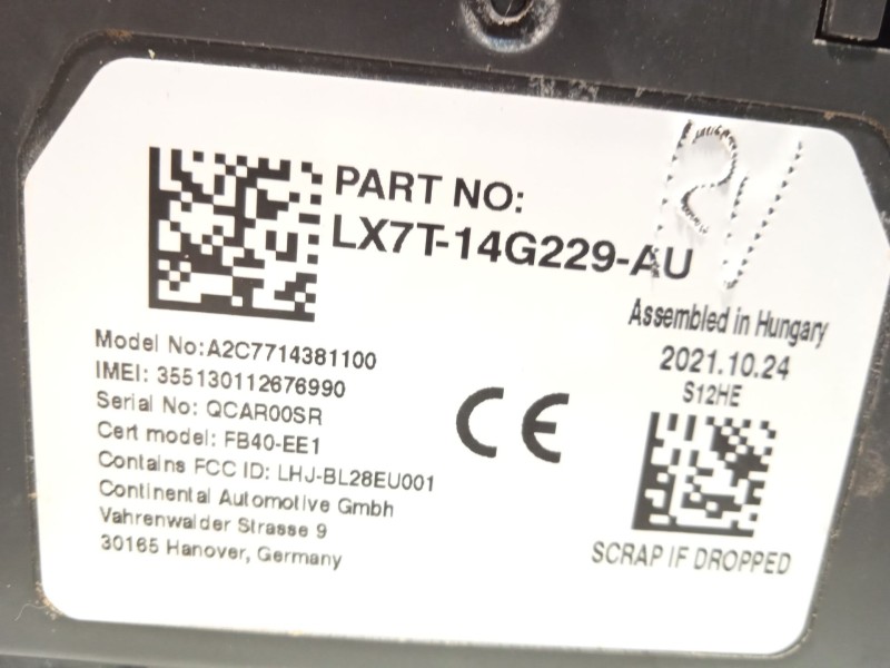 Recambio de modulo electronico para ford focus iv (hn) 1.0 ecoboost referencia OEM IAM LX7T14G229AU 2496155 