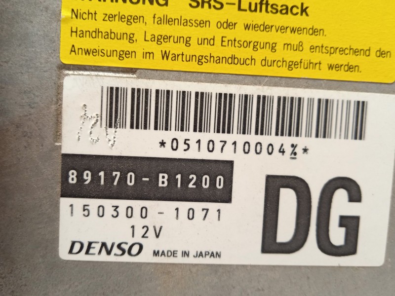 Recambio de centralita airbag para subaru justy j13 1.0 referencia OEM IAM 89170B1200  1503001071