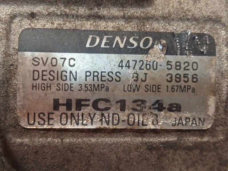 Recambio de compresor aire acondicionado para subaru justy j13 1.0 referencia OEM IAM 2473005040 88310B1060 4472605820