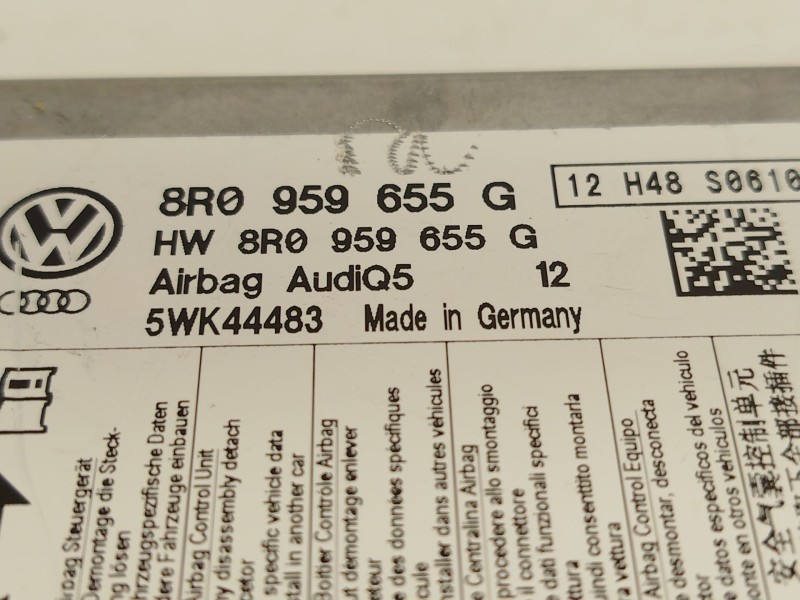 Recambio de centralita airbag para audi q5 (8rb) 2.0 tdi quattro referencia OEM IAM 8R0959655G  5WK44483
