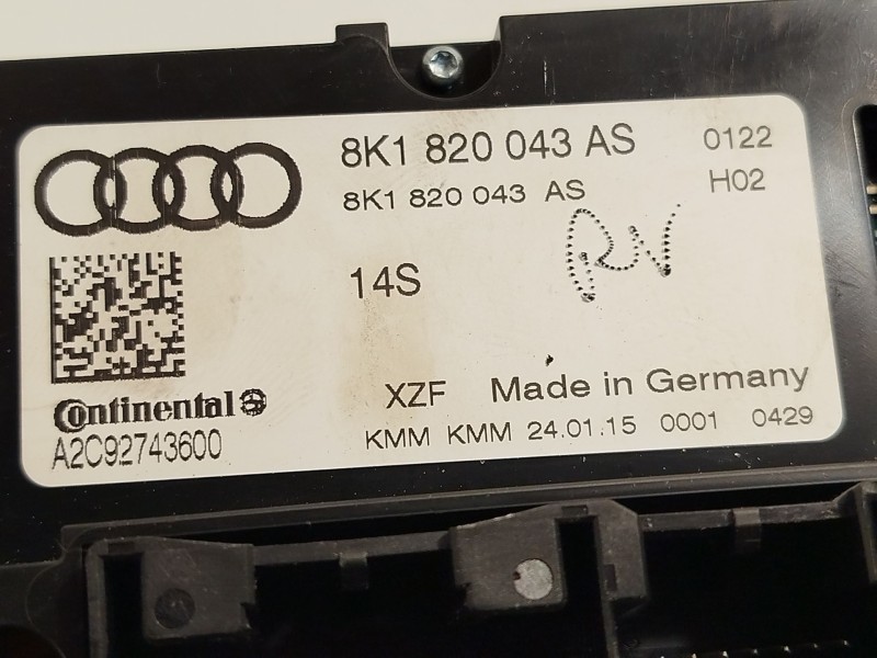 Recambio de mando climatizador para audi q5 (8rb) 2.0 tdi quattro referencia OEM IAM 8K1820043AS 8K1820043ASXZF A2C92743600