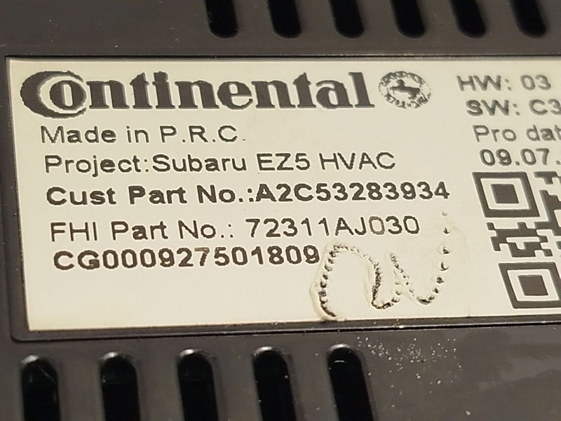 Recambio de mando climatizador para subaru legacy lim. b14 limited referencia OEM IAM 72311AJ030  A2C53283934