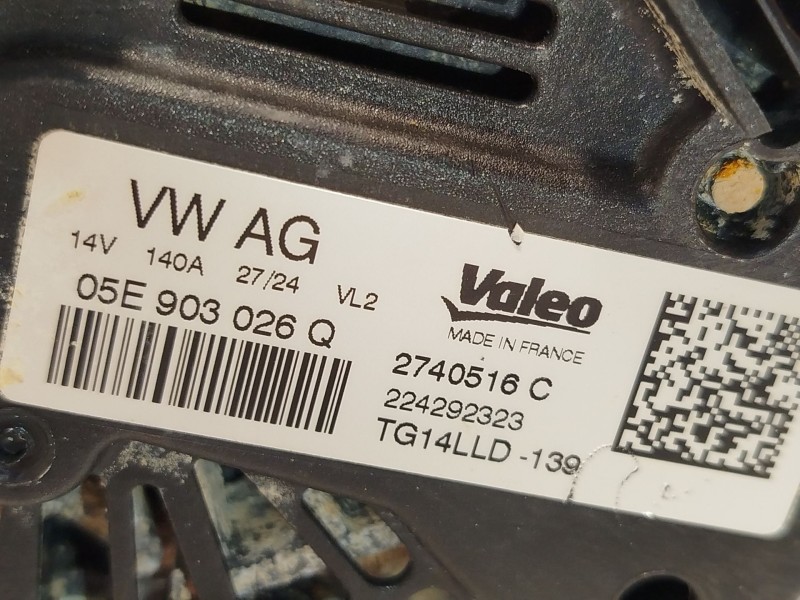 Recambio de alternador para seat arona (kj7, kjp) 1.0 tsi referencia OEM IAM 05E903026Q 2740516C TG14LLD