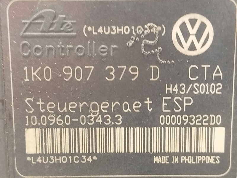 Recambio de abs para audi a3 (8p1) 1.9 tdi referencia OEM IAM 1K0614517B 1K0907379D 10020600404
