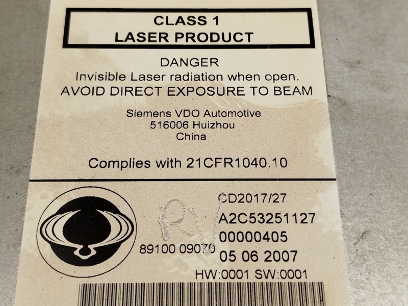 Recambio de sistema audio / radio cd para ssangyong actyon i 2.0 xdi referencia OEM IAM 8910009070  