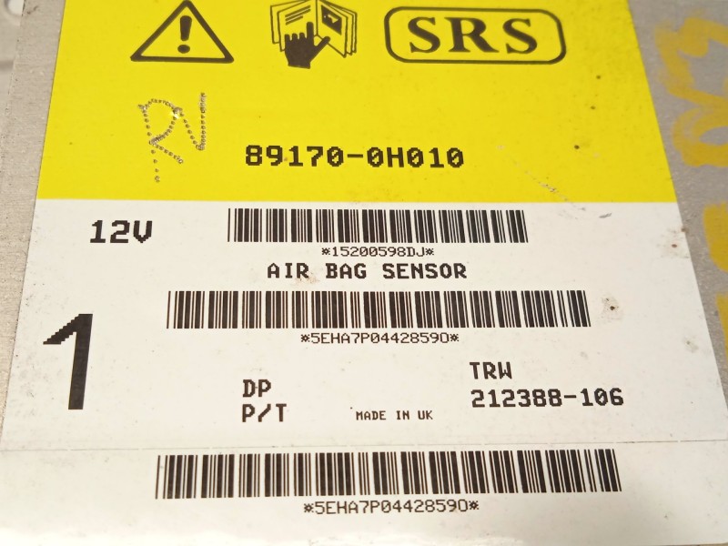 Recambio de centralita airbag para citroën c1 (pm_, pn_) 1.0 referencia OEM IAM 891700H010 6546F5 212388106