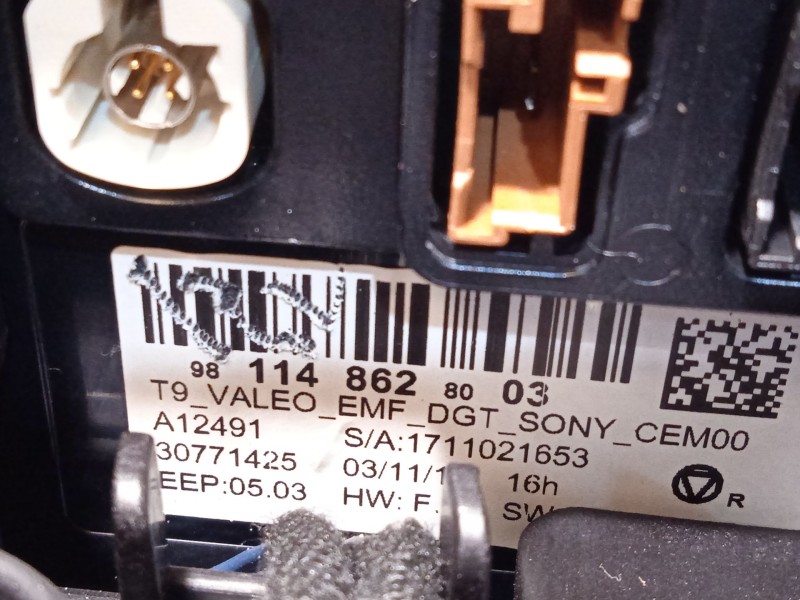 Recambio de pantalla multifuncion para citroën c4 cactus feel referencia OEM IAM 9811486280 98010025ZD 