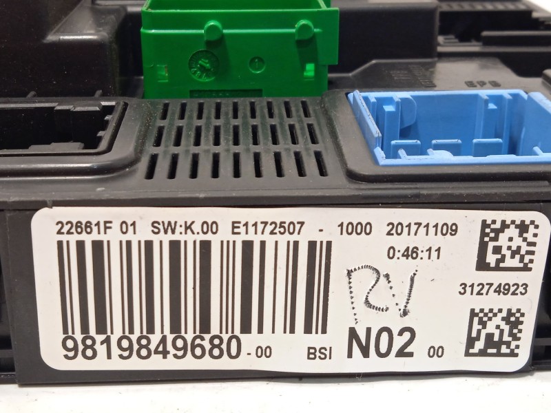 Recambio de caja reles / fusibles para citroën c4 cactus feel referencia OEM IAM 9819849680 1631852680 