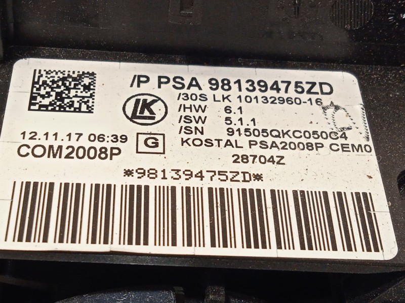 Recambio de mando intermitentes para citroën c4 cactus feel referencia OEM IAM 98139475ZD  