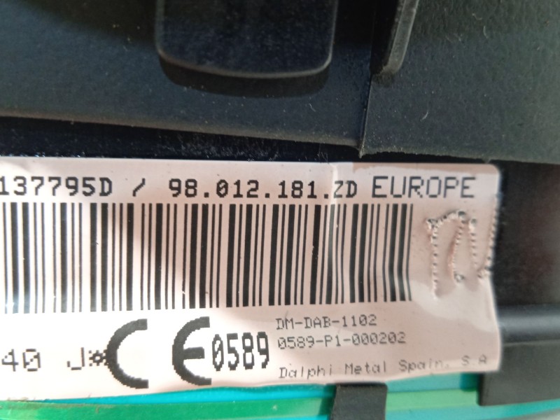 Recambio de kit airbag para citroën c4 cactus feel referencia OEM IAM 9804358580 98012181ZD 9812824480