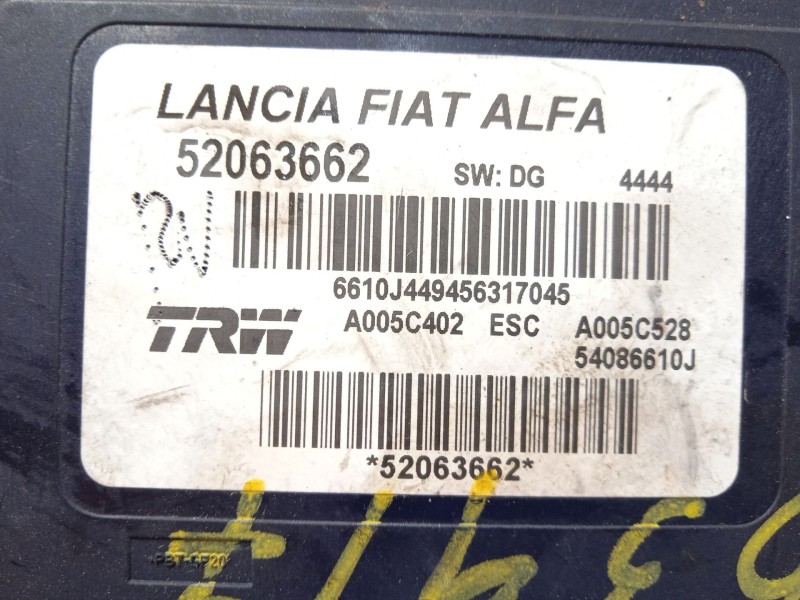 Recambio de abs para fiat 500 l living (351) lounge referencia OEM IAM 52063662 54086610J A005C402