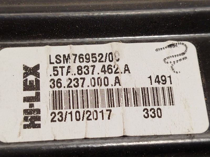 Recambio de elevalunas delantero derecho para volkswagen touran (5t1) 1.6 tdi referencia OEM IAM 5TA837462A 5Q0959801C 